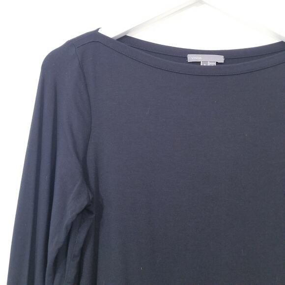 Vince Boat Neck Black Blouse - Picture 2 of 9